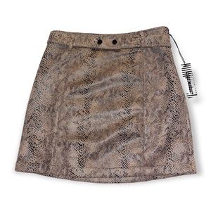 Faux snake skin skirt